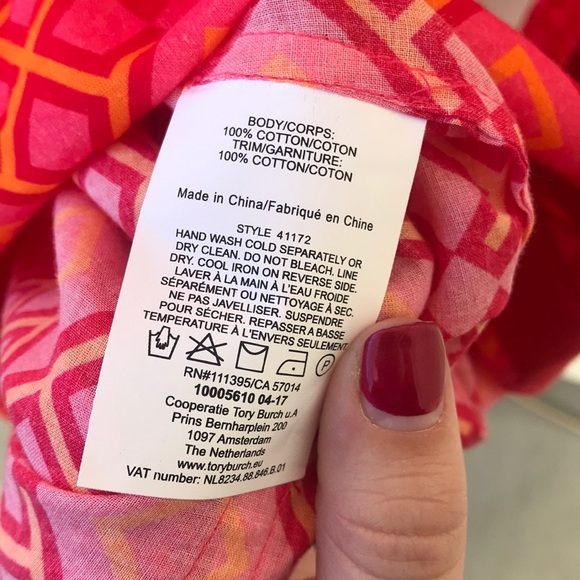 New Tory Burch Tunic In Honeysuckle Classic 4t - Picture 6 of 6